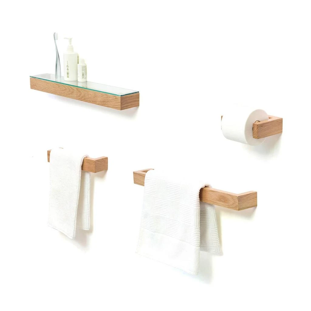 商品wireworks|Wireworks Natural Oak Single Towel Rail (60cm),价格¥252,第3张图片详细描述
