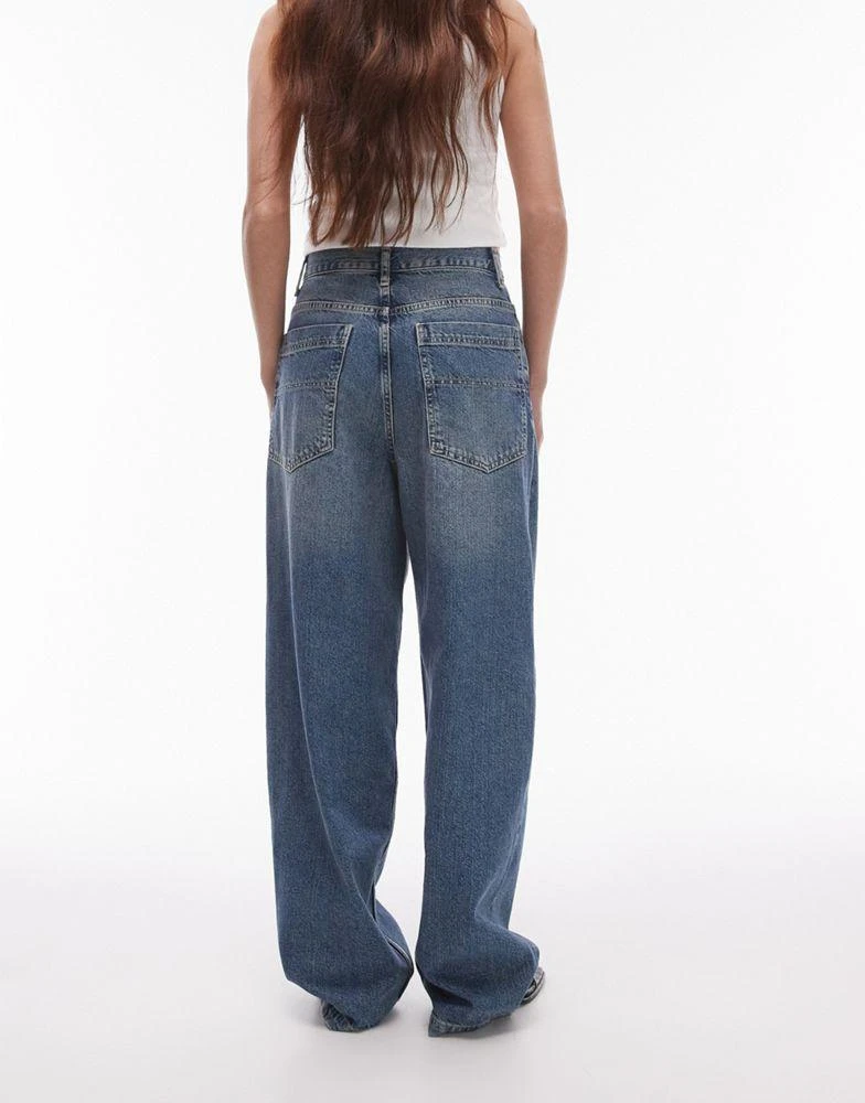 商品Topshop|Topshop high rise Baggy jeans in Authentic Blue,价格¥274,第3张图片详细描述