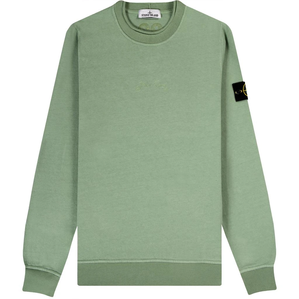 商品Stone Island|Stone Island 40th Anniversary 40th Anniversary Crew Sweatshirt Sage,价格¥2646,第1张图片