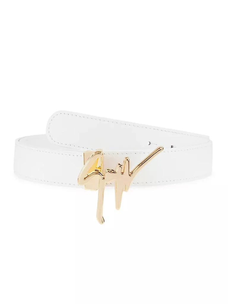商品Giuseppe Zanotti|Brass Logo Leather Belt,价格¥3710,第1张图片