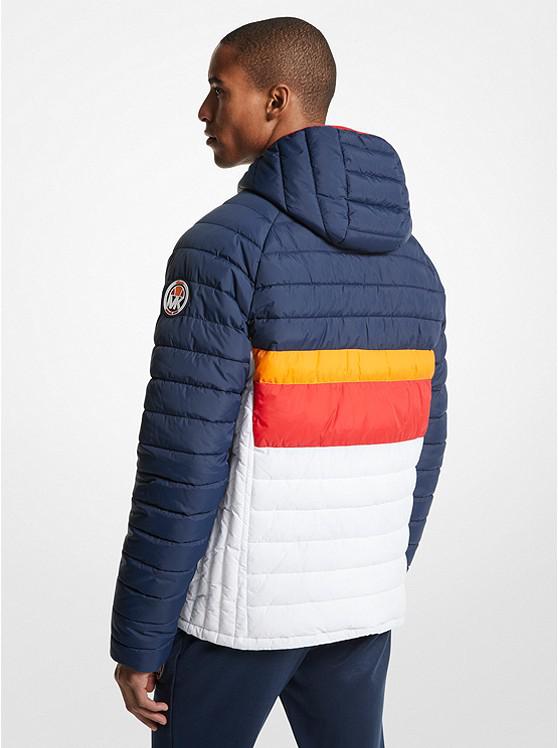 MK x ellesse Breckenridge Color-Blocked Quilted Nylon Puffer Jacket商品第2张图片规格展示