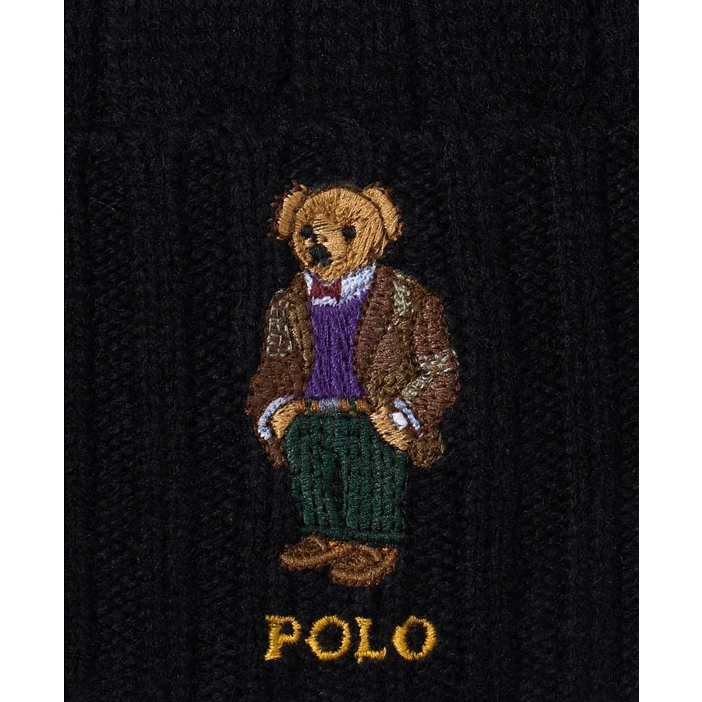 商品Ralph Lauren|Men's Classic Cable Heritage Bear Beanie,价格¥432,第2张图片详细描述