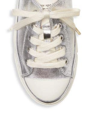 商品Kate Spade|Kaia Metallic Canvas Platform Sneakers,价格¥431,第4张图片详细描述