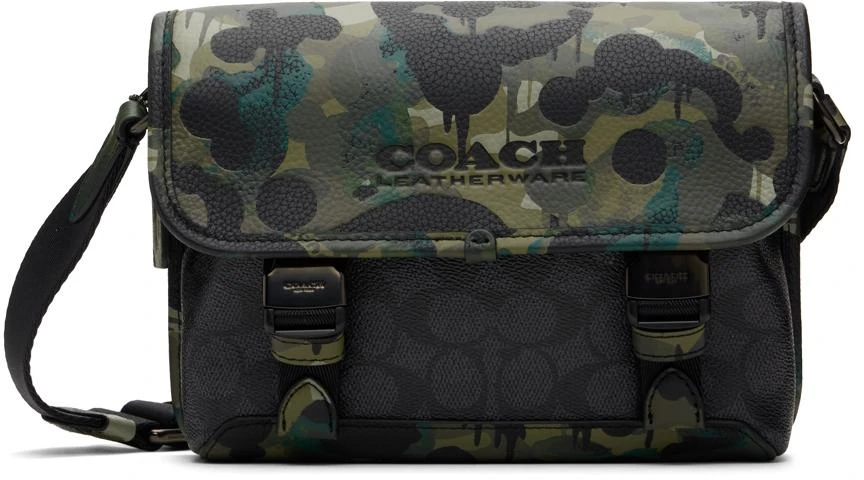 商品Coach|Khaki & Black League Hybrid Messenger Bag,价格¥1385,第1张图片