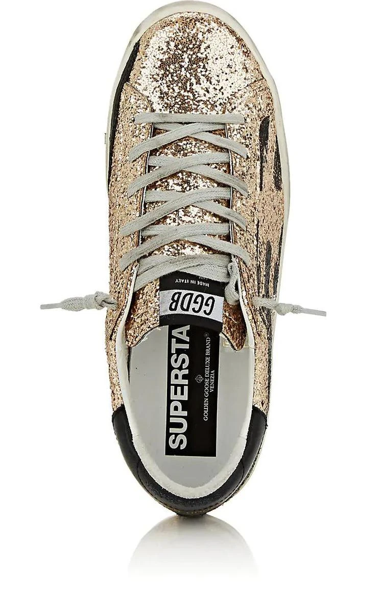 商品Golden Goose|Superstar Glitter Flag Sneakers,价格¥1926,第4张图片详细描述