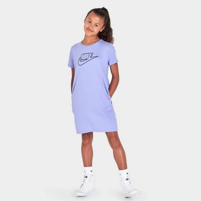 商品NIKE|Girls' Nike Sportswear Futura T-Shirt Dress,价格¥224,第2张图片详细描述