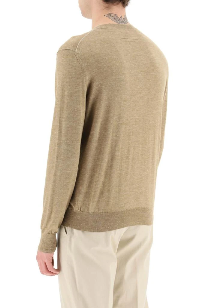 商品Zegna|Zegna lightweight silk cashmere and linen sweater,价格¥2871,第3张图片详细描述