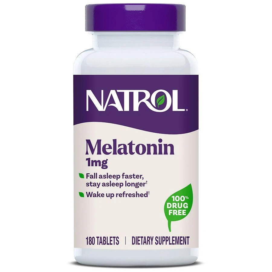 商品Natrol|褪黑素1mg(添加维B6和钙) 180粒,价格¥111,第1张图片