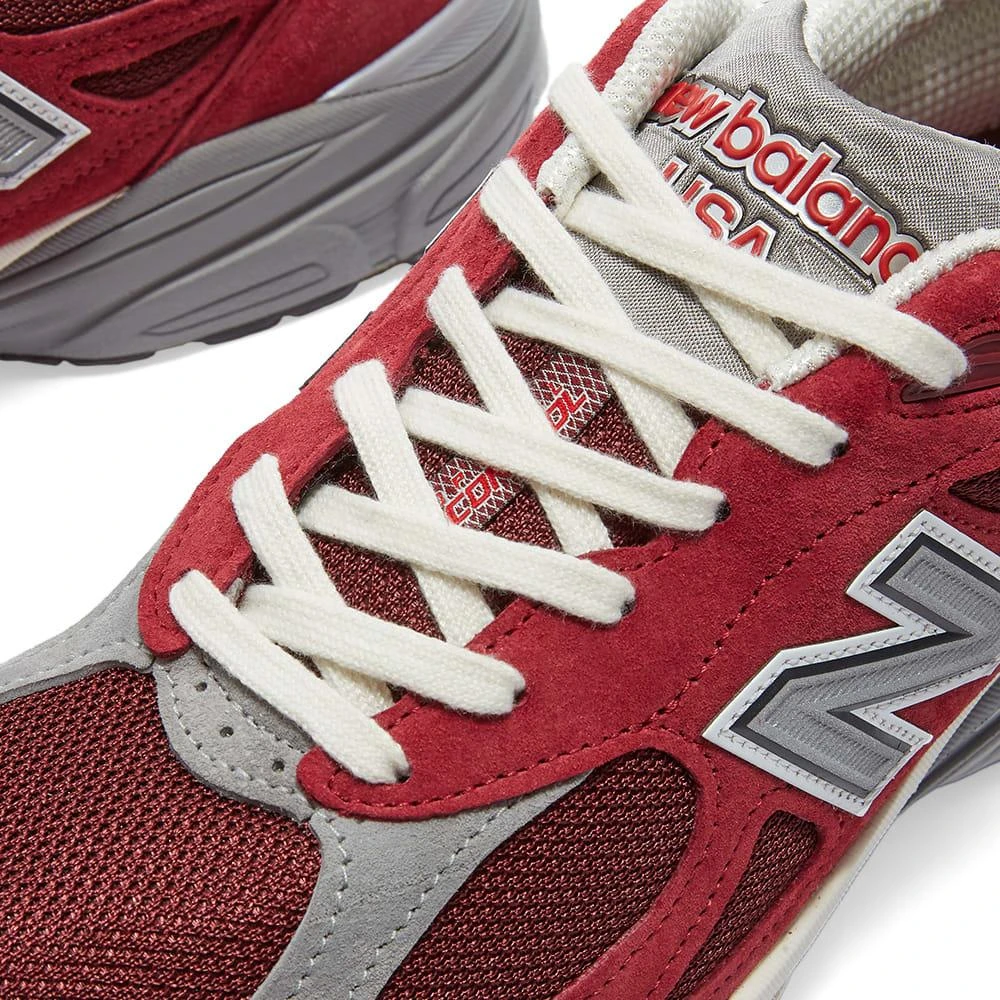 商品New Balance|男款 Teddy Made联名 990v3 休闲鞋 美产 酒红色,价格¥1235,第4张图片详细描述
