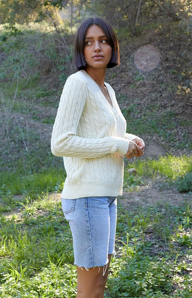 商品John Galt|White Cable Stitch Cardigan,价格¥314,第3张图片详细描述
