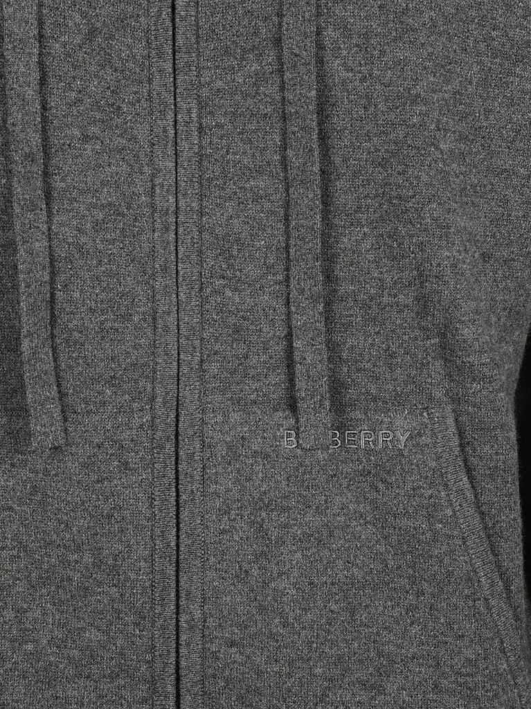 商品Burberry|Burberry Logo Embroidered Zip-Up Drawstring Hoodie,价格¥5465,第3张图片详细描述