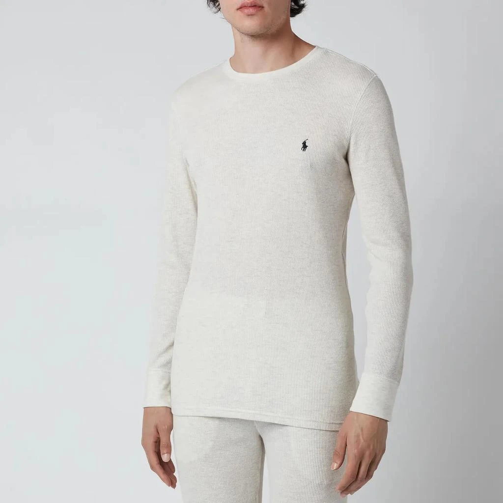 商品Ralph Lauren|Polo Ralph Lauren Men's Waffle Knit Long Sleeve Top - Oatmeal Heather,价格¥277,第1张图片