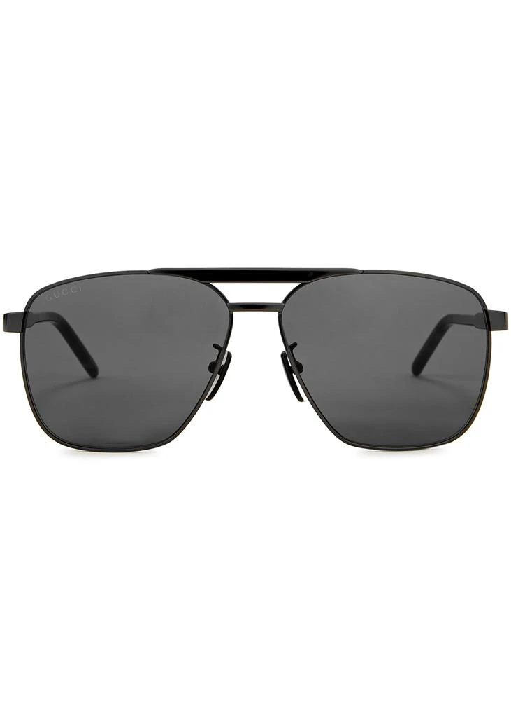 商品Gucci|Gunmetal aviator-style sunglasses,价格¥2600,第2张图片详细描述