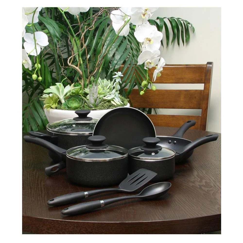 商品Gibson|Oster Ashford 10 Piece Aluminum Nonstick Cookware Set,价格¥715,第2张图片详细描述