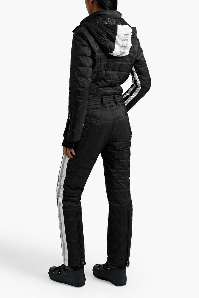 Grete striped quilted hooded down ski suit商品第3张图片规格展示