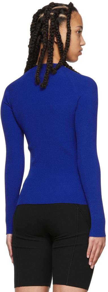 Blue Raglan Long Sleeve T-Shirt商品第3张图片规格展示