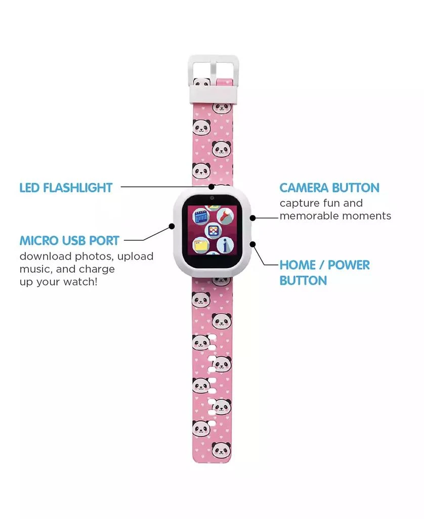 商品Playzoom|V3 Girls White and Pink Silicone Smartwatch 42mm Gift Set,价格¥226,第2张图片详细描述