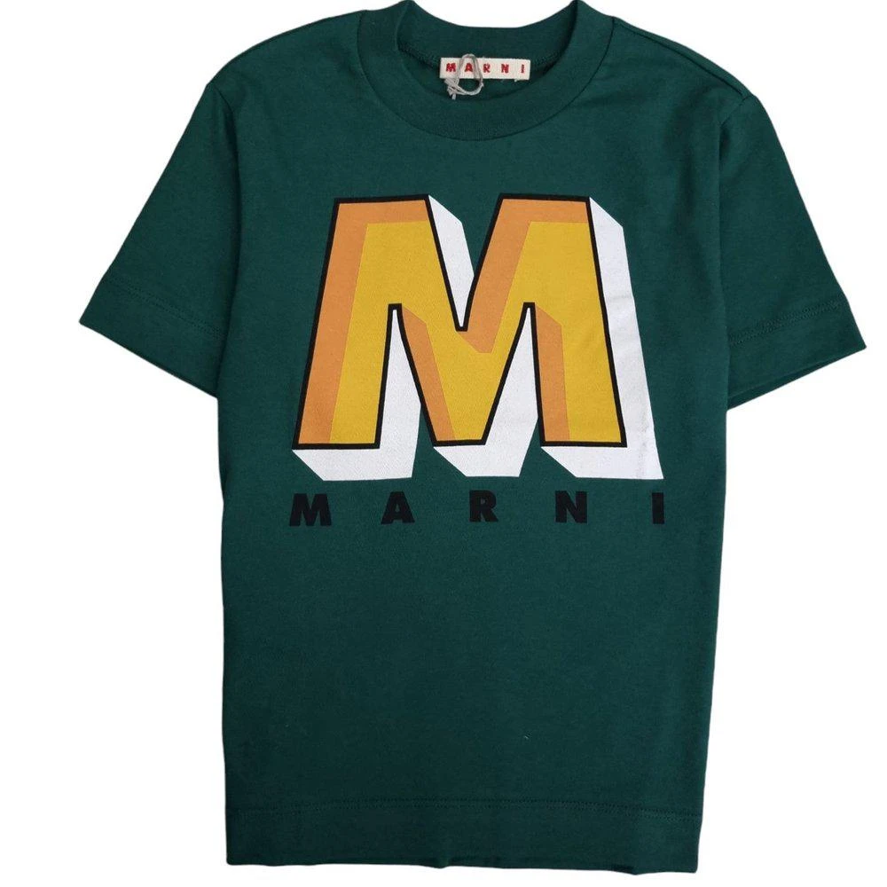 商品Marni|Marni Kids Logo Printed Crewneck T-Shirt,价格¥414,第1张图片