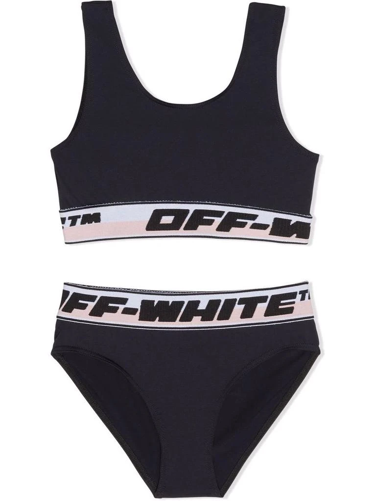 商品Off-White|Off-White Kids Black Logo Band Bikini,价格¥904,第1张图片