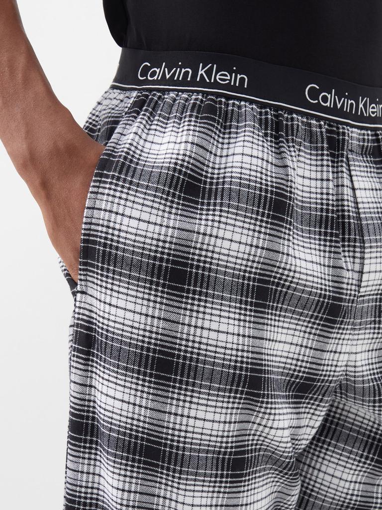 Check cotton-blend pyjama trousers商品第3张图片规格展示