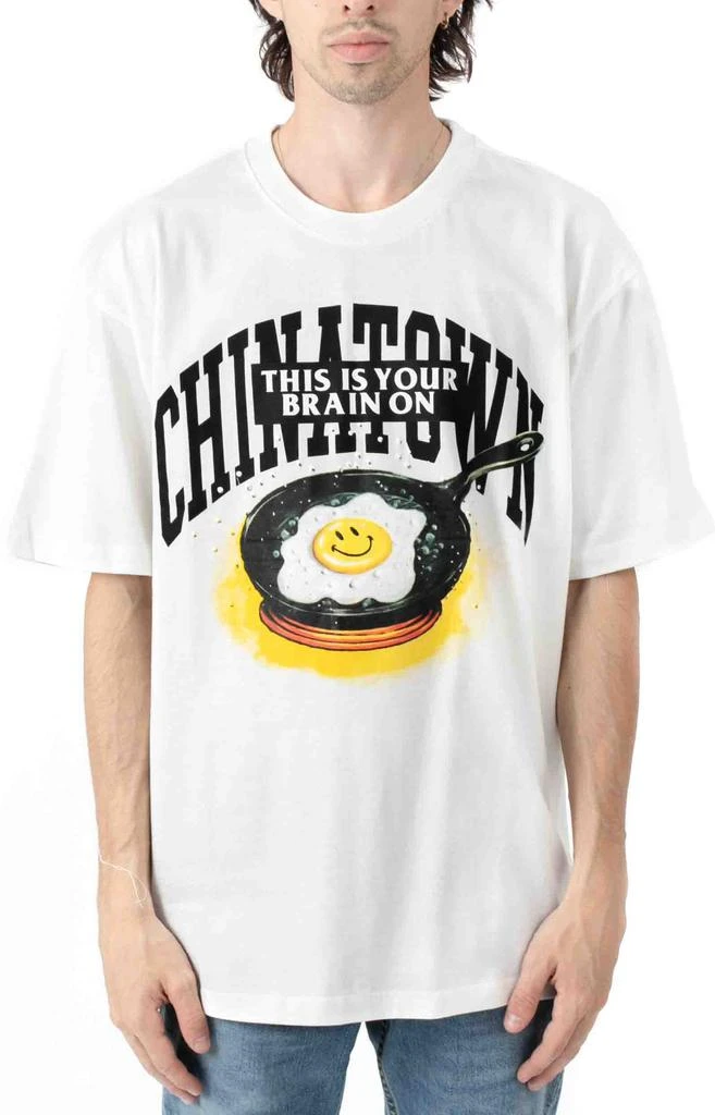 商品Market|Smiley Brain On Fried T-Shirt - White,价格¥100,第1张图片