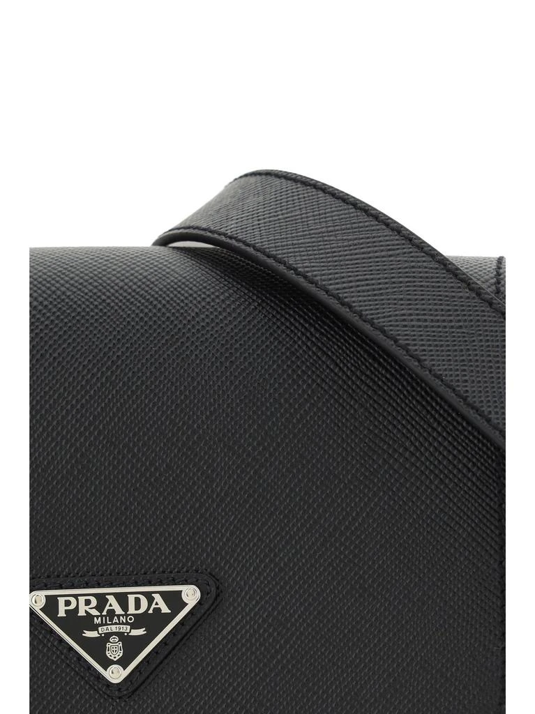 商品Prada|Prada Saffiano Triangle Logo Foldover Top Shoulder Bag,价格¥14337,第4张图片详细描述
