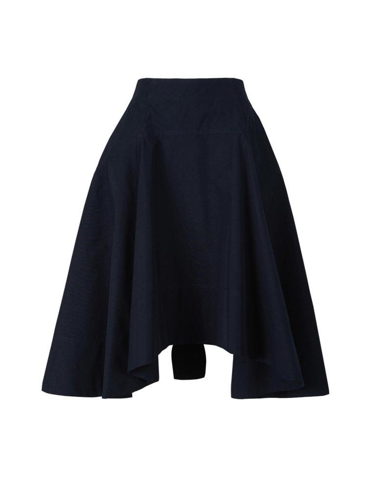 Bottega Veneta Asymmetric Midi Flared Skirt商品第1张图片规格展示