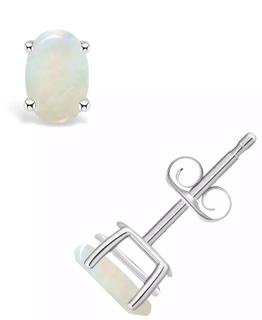 商品Macy's|Opal (1/2 ct. t.w.) Stud Earrings in 14K Yellow Gold or 14K White Gold,价格¥3857,第1张图片