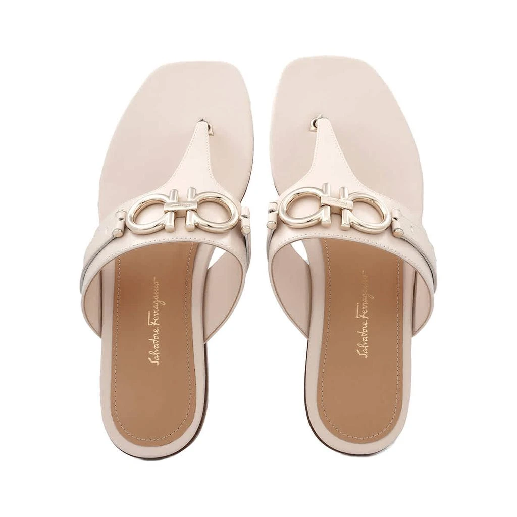 商品Salvatore Ferragamo|Ladies Glove Bone Rikis Leather Sandals,价格¥2499,第3张图片详细描述