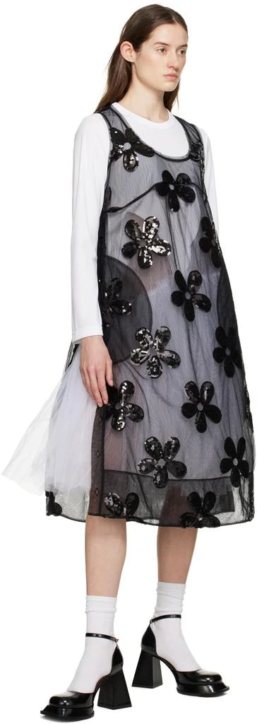 商品Simone Rocha|Black Floral Midi Dress,价格¥3213,第5张图片详细描述