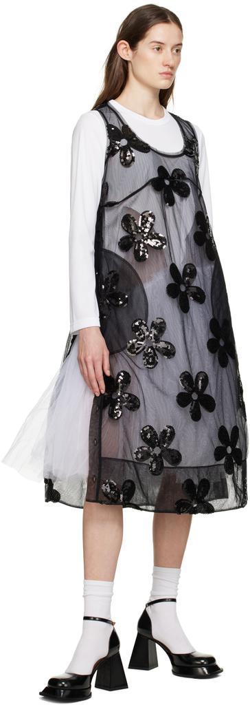 商品Simone Rocha|Black Floral Midi Dress,价格¥7486,第7张图片详细描述
