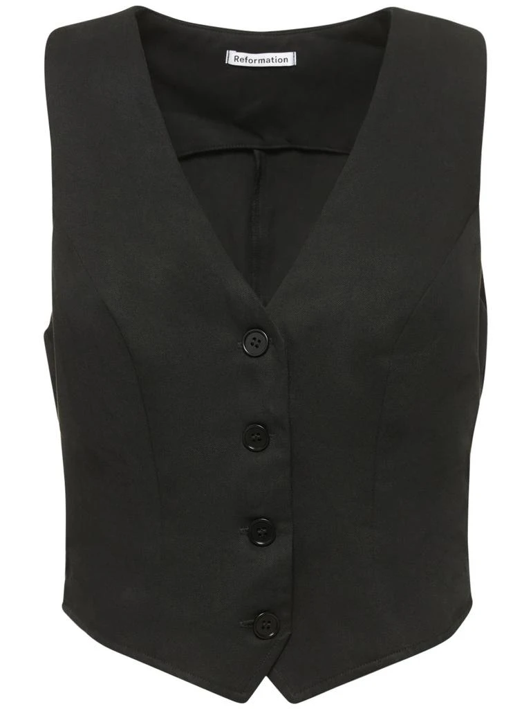 商品Reformation|Devin Twill Vest,价格¥440,第1张图片