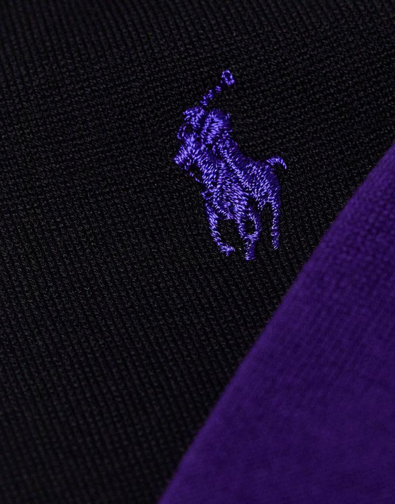 Polo Ralph Lauren 2 pack socks in purple/black with pony logo商品第3张图片规格展示