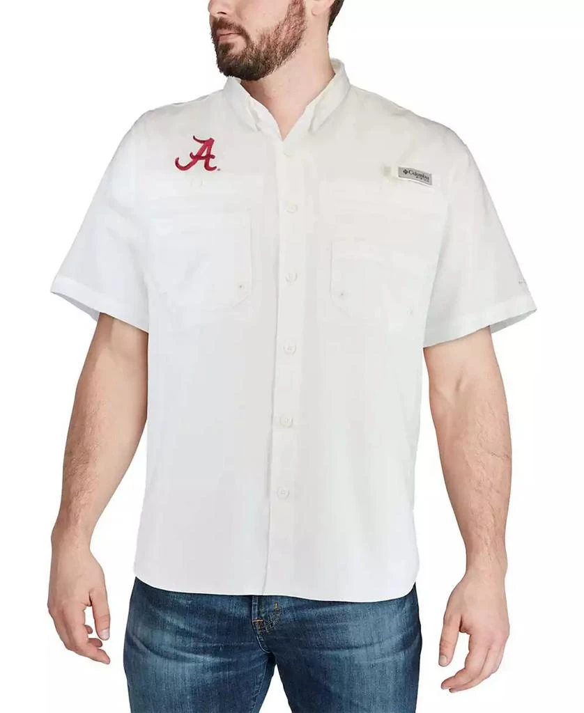 商品Columbia|Men's White Alabama Crimson Tide Tamiami Shirt,价格¥313,第4张图片详细描述