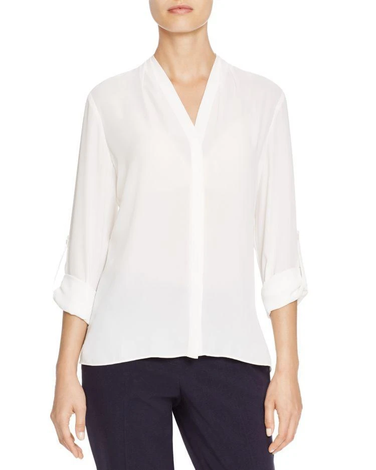 商品Tahari|Taylor Roll Sleeve Blouse,价格¥494,第1张图片