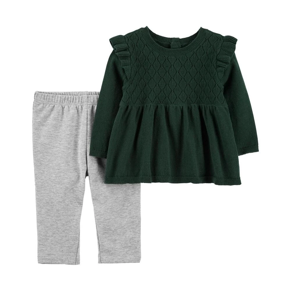 商品Carter's|Baby Girls Top Fleece and Pants, 2 Piece Set,价格¥76,第1张图片