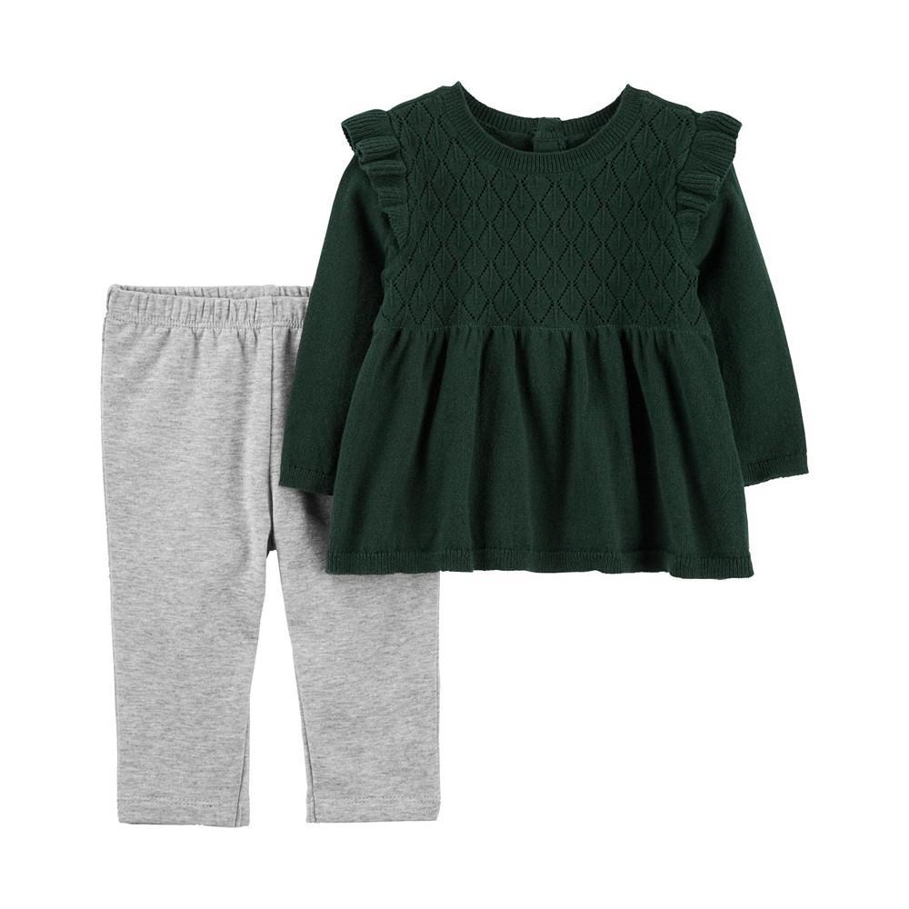 商品Carter's|Baby Girls Top Fleece and Pants, 2 Piece Set,价格¥119,第1张图片