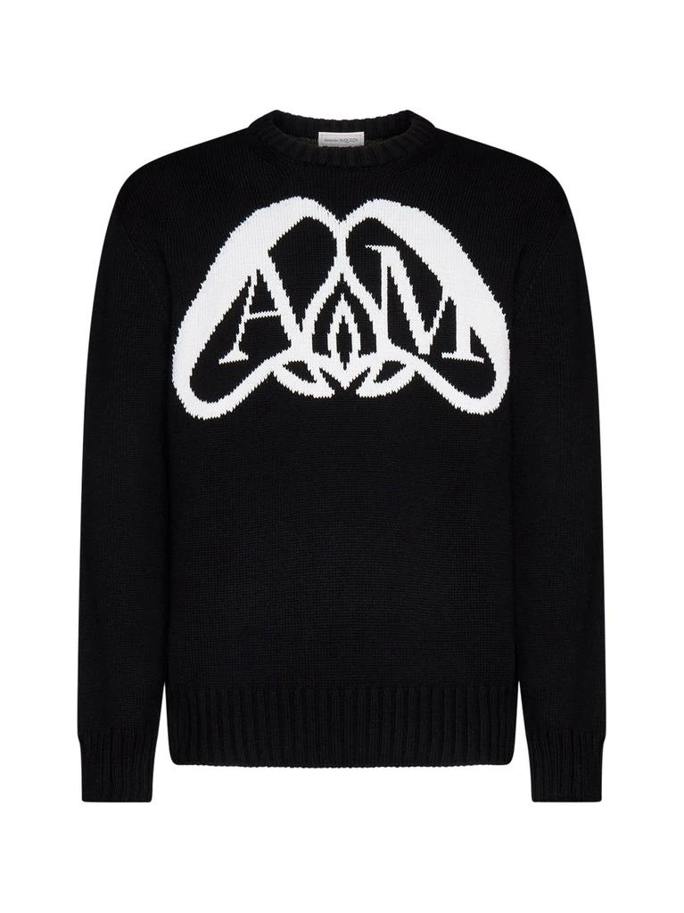商品Alexander McQueen|Alexander McQueen Logo Printed Crewneck Sweatshirt,价格¥5011,第1张图片