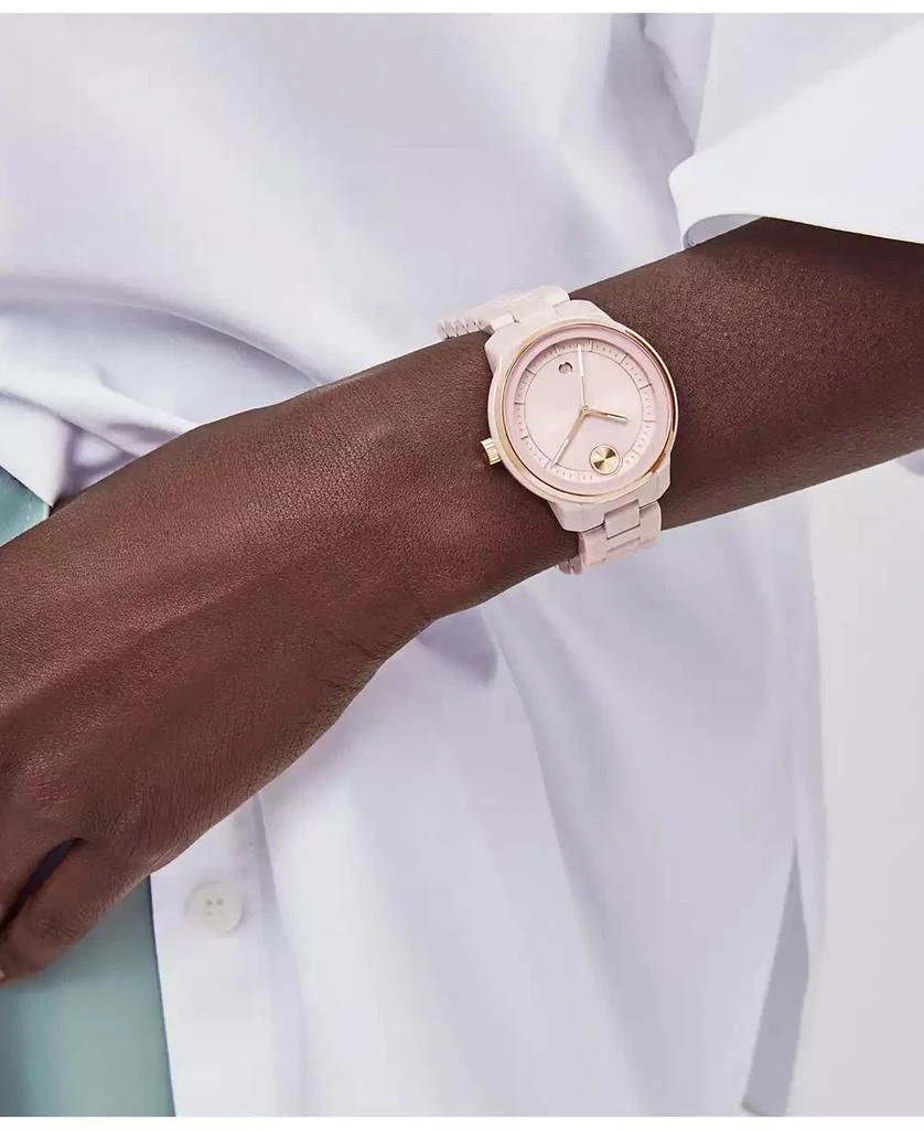 商品Movado|Women's Bold Verso Swiss Quartz Blush Ceramic Bracelet Watch 39mm,价格¥4705,第4张图片详细描述