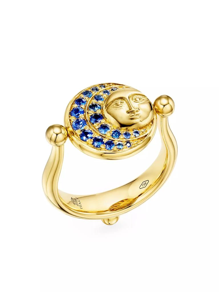 商品Temple St. Clair|Celestial Eclipse 18K Yellow Gold, Sapphire & Ruby Swivel Ring,价格¥55706,第1张图片