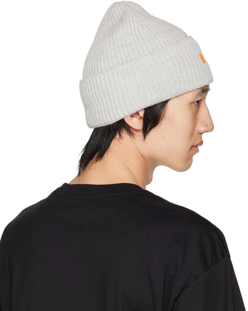 商品MSGM|Gray Embroidered Logo Beanie,价格¥376,第3张图片详细描述