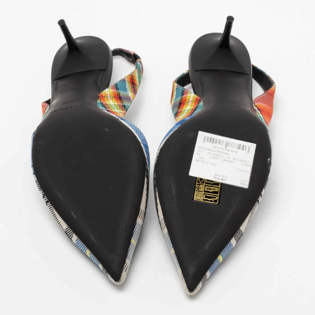 Burberry Multicolor Canvas Slingback Pumps Size 40 商品
