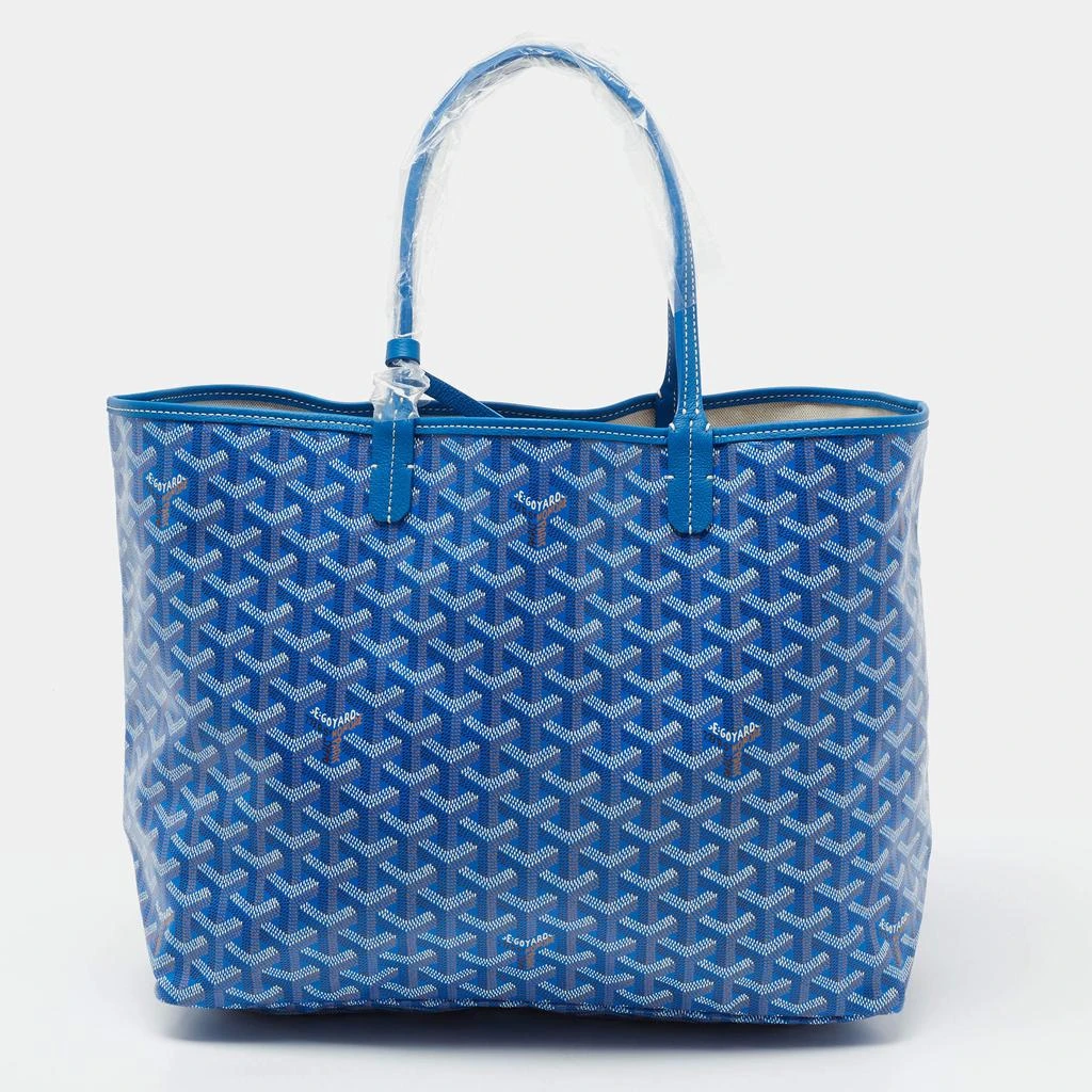 商品Goyard|Goyard Blue Goyardine Coated Canvas and Leather Saint Louis PM Tote,价格¥22996,第1张图片