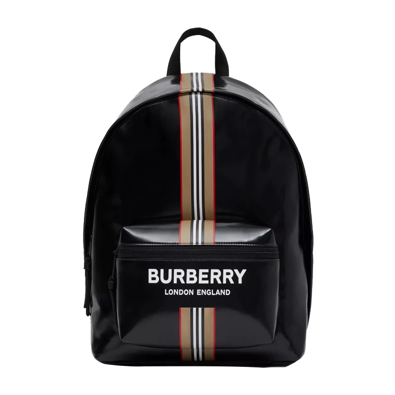 商品[国内直发] Burberry|Burberry 博柏利 中性徽标拼标志性条纹印花双肩包 8030015,价格¥6548,第1张图片