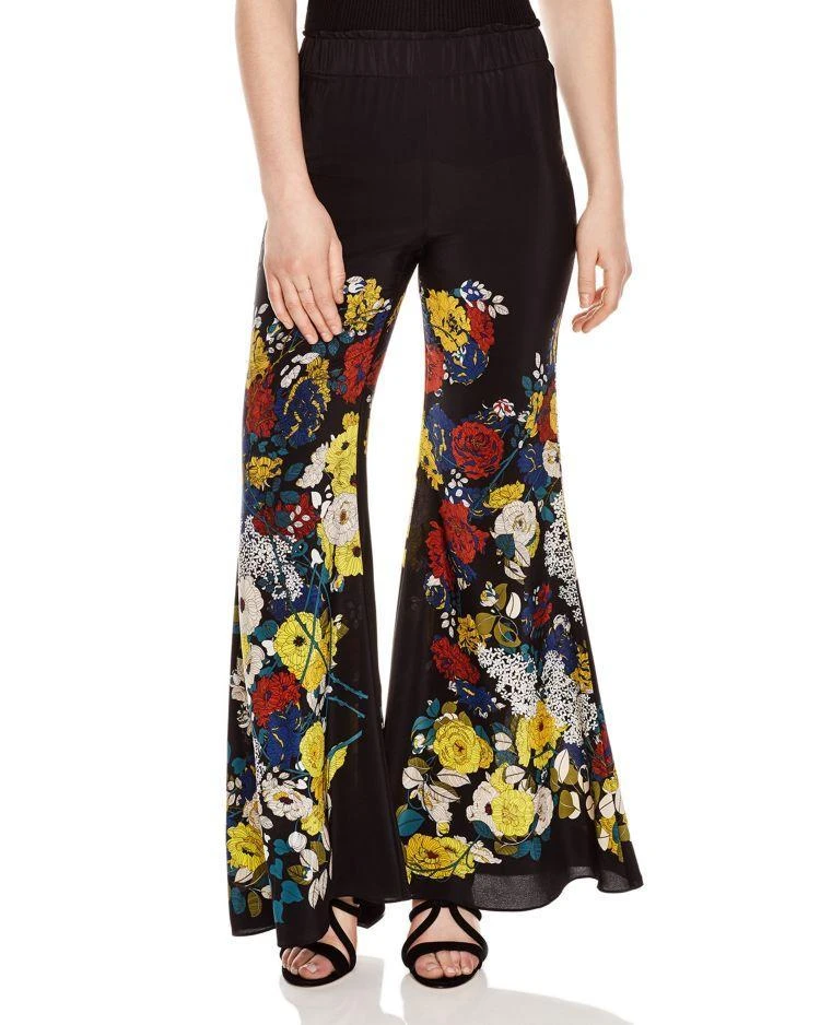 商品Sandro|Blossom Silk Bell-Bottom Pants,价格¥1852,第1张图片