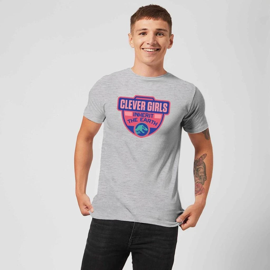 商品Jurassic Park|Jurassic Park Clever Girls Inherit The Earth Men's T-Shirt - Grey,价格¥167,第3张图片详细描述