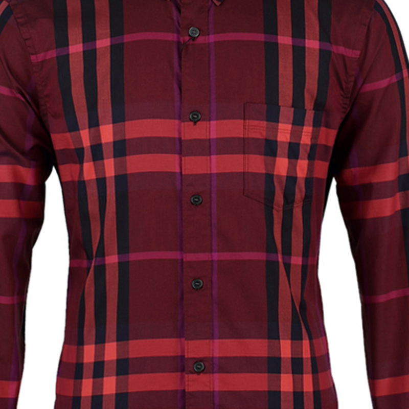 Burberry 博柏利 男士红格纯棉时尚舒适长袖衬衫 3929743商品第3张图片规格展示