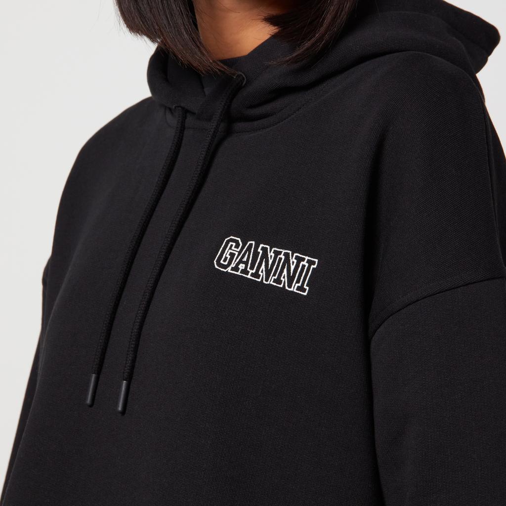 Ganni Women's Isoli Hooded Sweatshirt - Black商品第4张图片规格展示