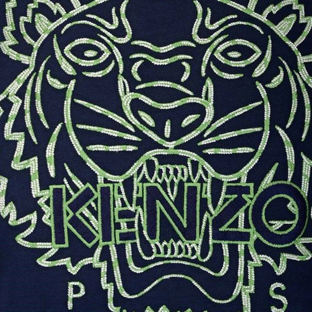 KENZO 男士深蓝色棉质虎头刺绣圆领短袖T恤 FC55TS2184YF-77 商品