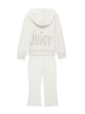 商品Juicy Couture|Girl's 2-Piece Zip Up Hoodie & Pants Set,价格¥268,第4张图片详细描述